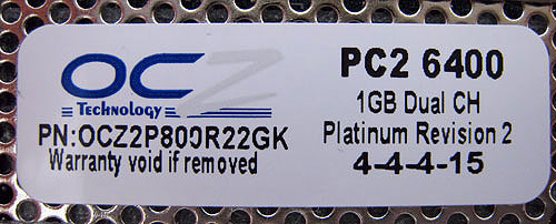 Eticheta informatii memorie ddr2