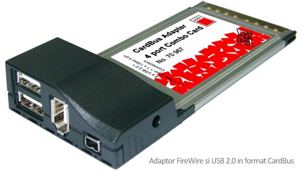 Adaptor Cardbus USB 2.0 Firewire