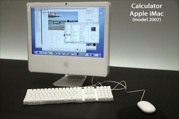 Calculator iMac model 2007