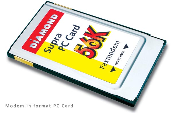 Modem in format PC Card